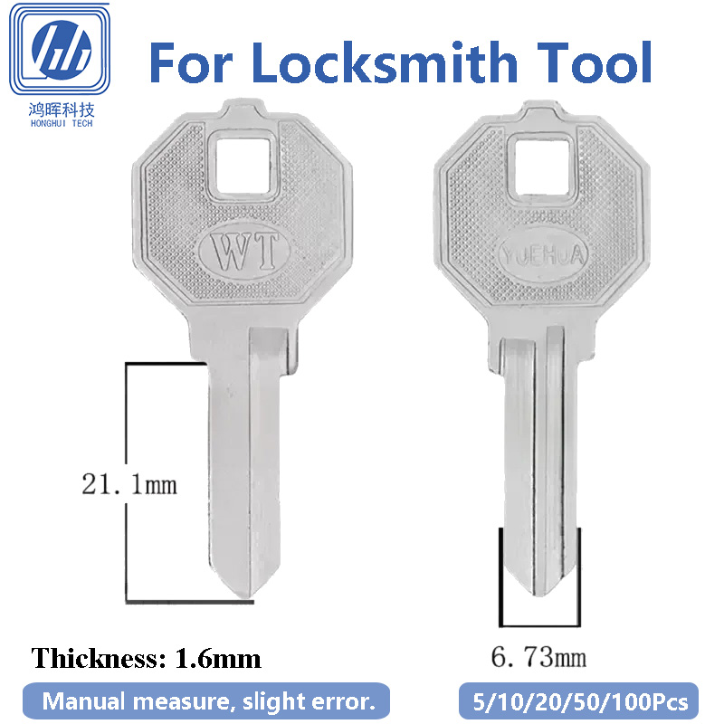 Cabinet Lock Key - 5-100 ชิ้น/ล็อต กุญแจทองแดงเปล่าแบบยังไม่ตัด WT สำหรับตู้โลหะ โต๊ะทำงาน