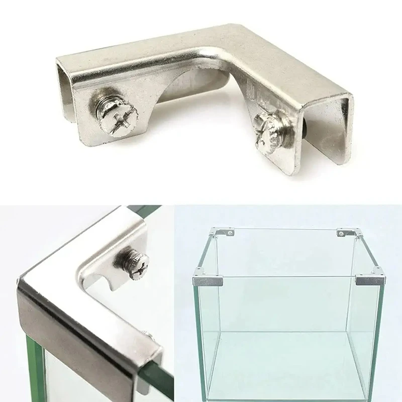 Furniture Hardware Types - คลิปยึดกระจกแบบ L 4 ชิ้น ตัวเชื่อมกระจก 2