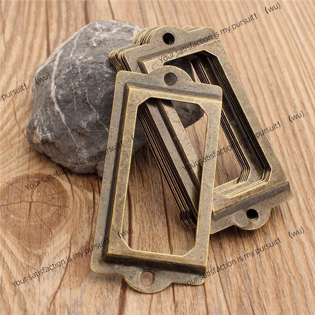 Furniture Hardware Business - 12 ชิ้น ตัวดึงโลหะสีทองเหลืองโบราณ สำหรับแฟ้ม นามบัตร ตู้เอกสาร