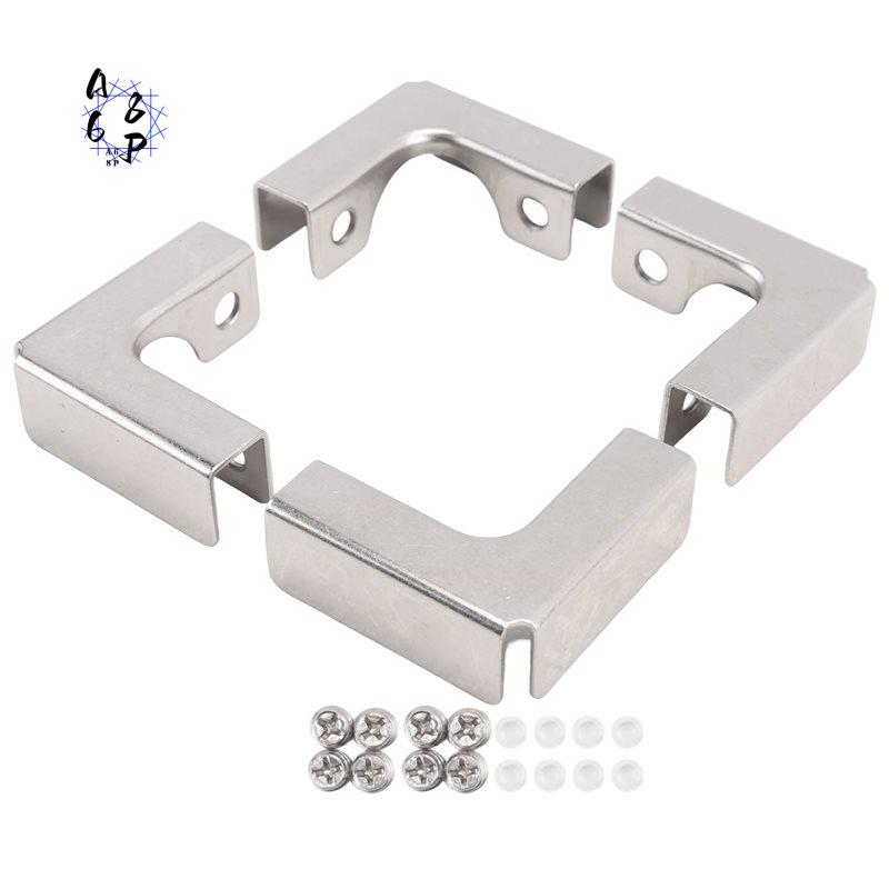 Furniture Hardware Types - คลิปยึดกระจกแบบตัว L รุ่น A68P-4 ชิ้น ตัวเชื่อมกระจก