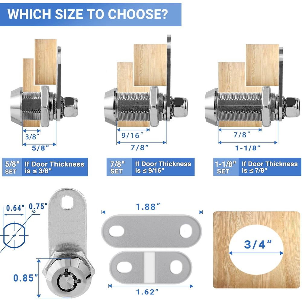 ตัวล็อคสำหรับ RV - แบบใช้กุญแจ - Cabinet Lock Key บทวิจารณ์และราคา