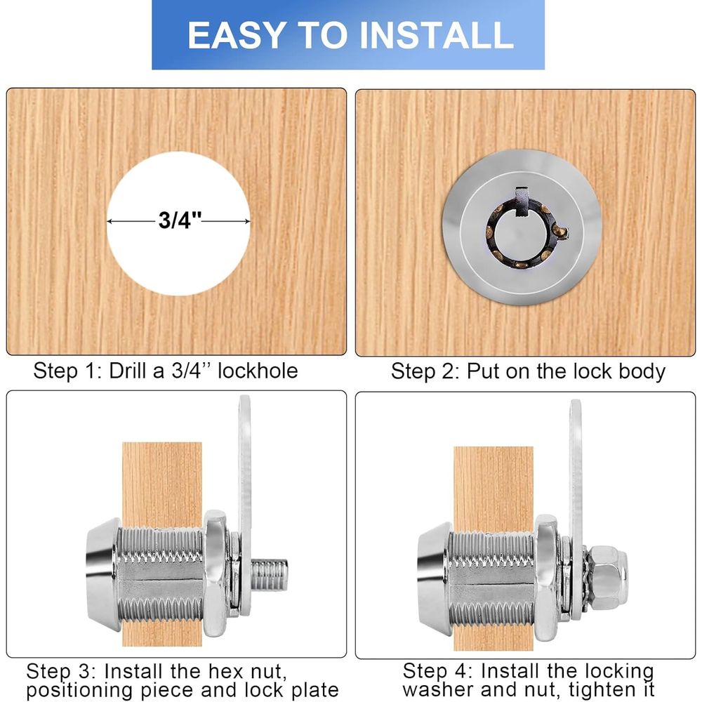 ตัวล็อคสำหรับ RV - แบบใช้กุญแจ - Cabinet Lock Key บทวิจารณ์และราคา