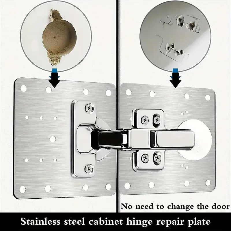 ชุดแผ่นซ่อมบานพับประตูตู้ สแตน - Furniture Hardware Repair บทวิจารณ์และราคา