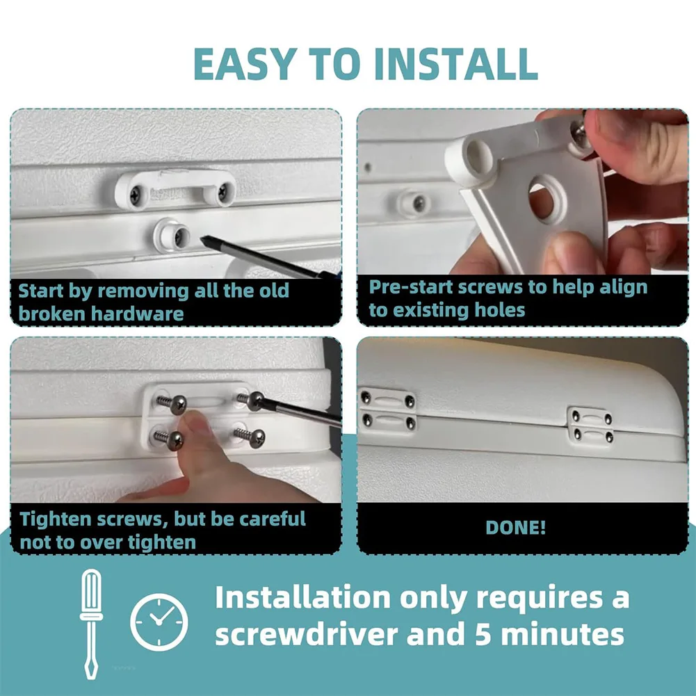 ชุดเปลี่ยนบานพับ 4 ชิ้นและกลอน - Furniture Hardware Repair บทวิจารณ์และราคา