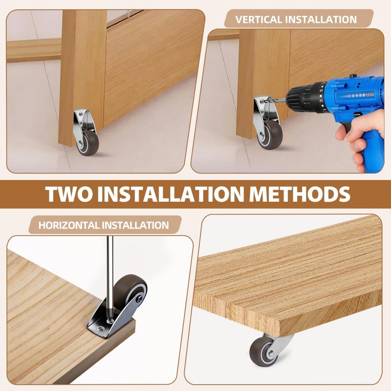2/4 ชิ้น ล้อรองรับด้านล่างประต - Furniture Hardware Types บทวิจารณ์และราคา