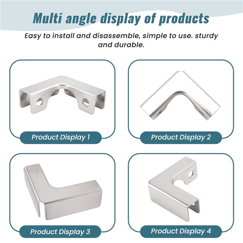 ABUI-4 ชิ้น คลิปยึดกระจกแบบ L  - Furniture Hardware Types บทวิจารณ์และราคา